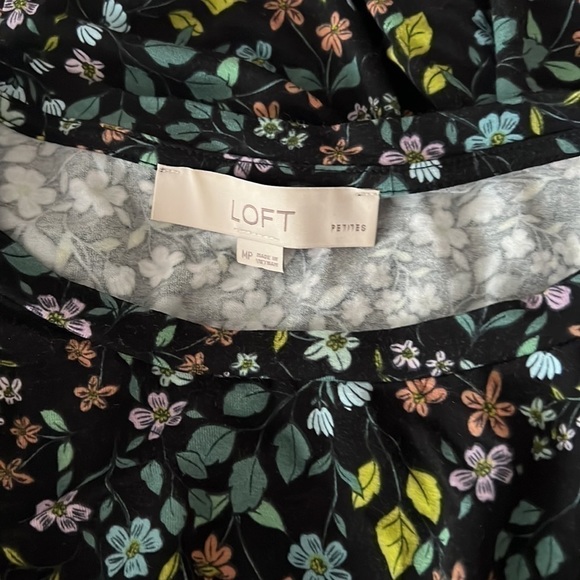 LOFT l Multi Coloured Floral Print Midi Dress - Picture 7 of 8